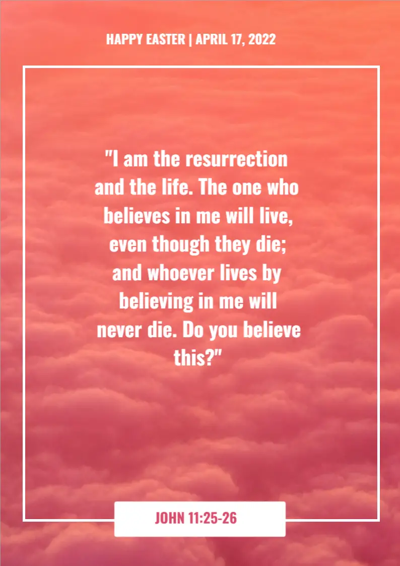 Happy Easter Bible Verse Flyer