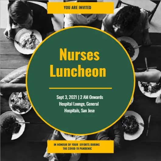 Nurses Luncheon Invitation