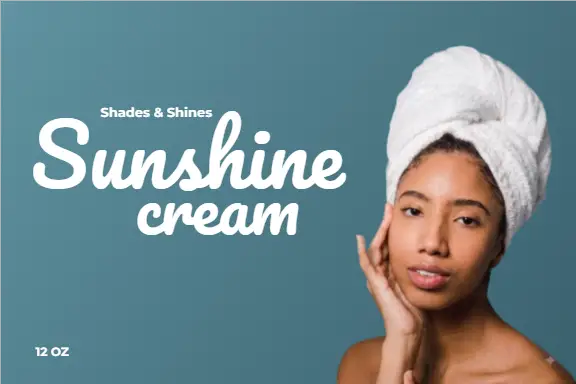 Sunshine Cream Product Label