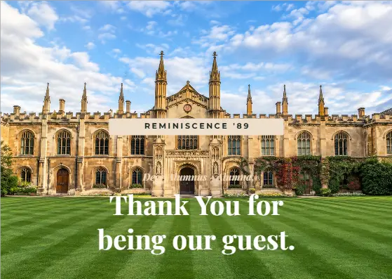 Alumni College Thank You Card