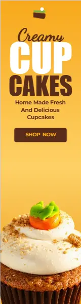 Creamy Cupcakes Skyscraper Ad