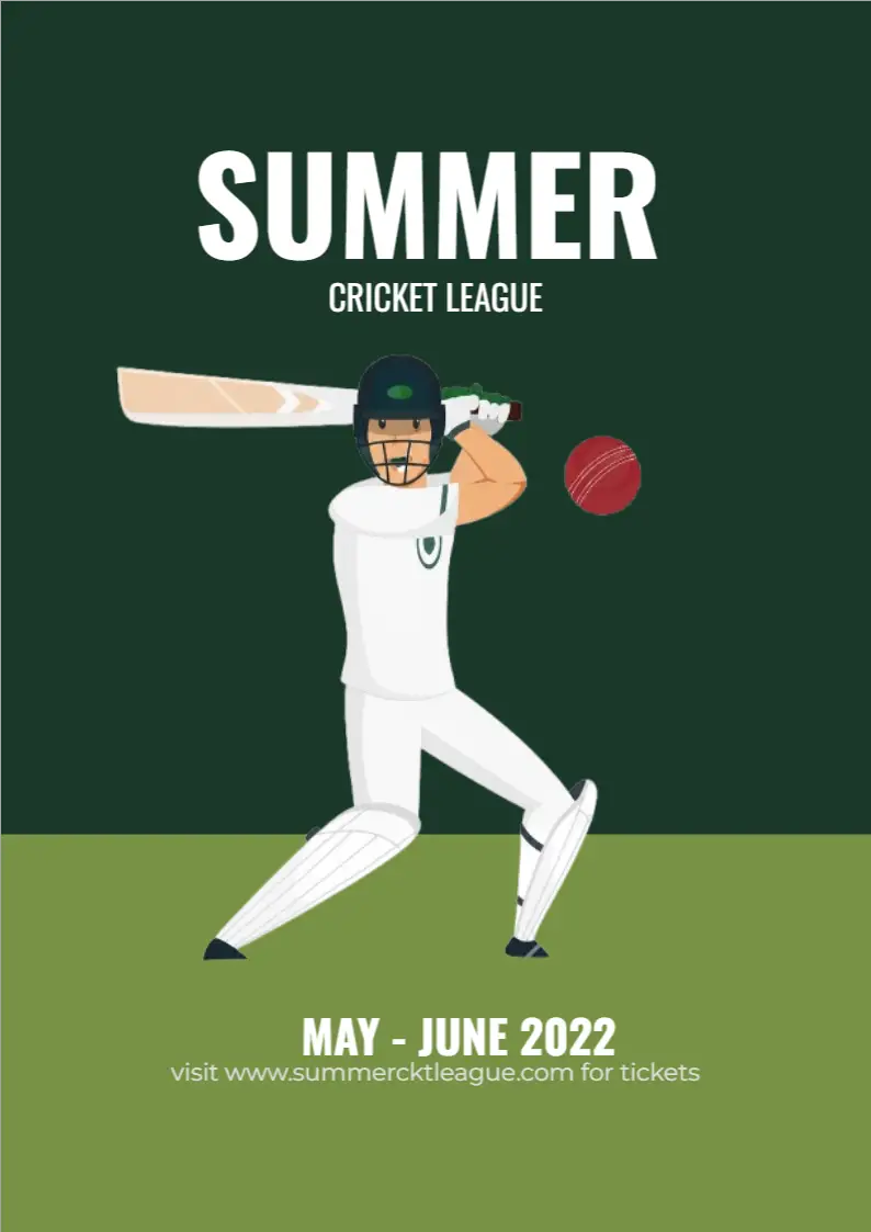 Summer Cricket League Flyer