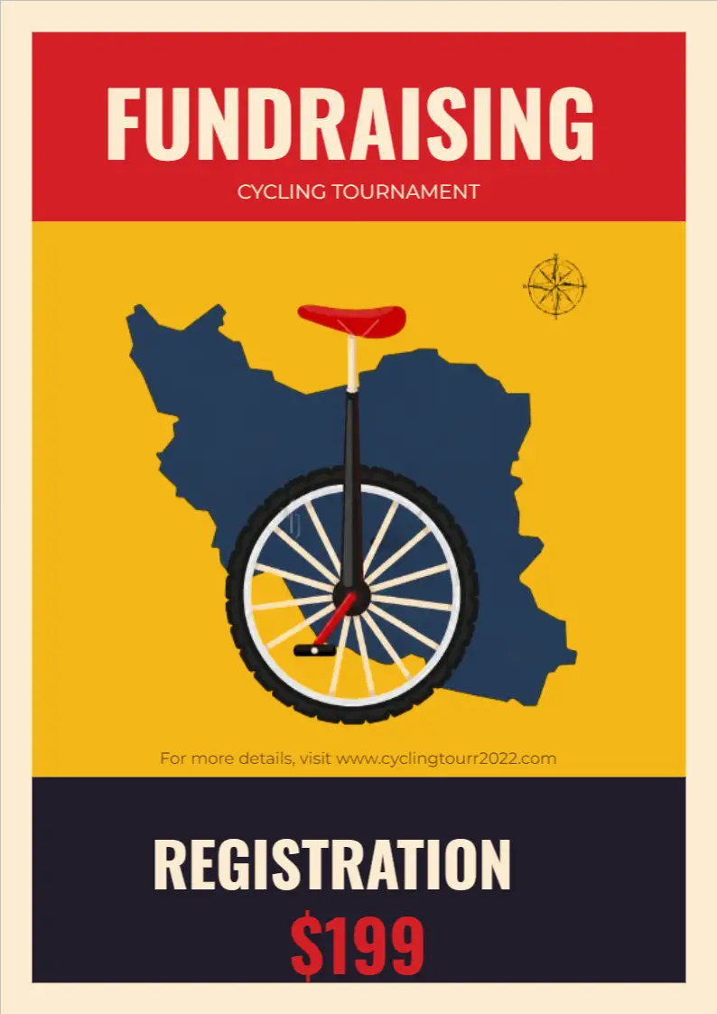 Fundraising Cycling Tournament Flyer