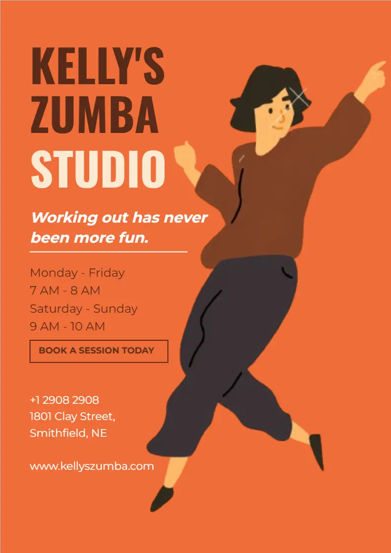 Kelly's Zumba Studio Flyer