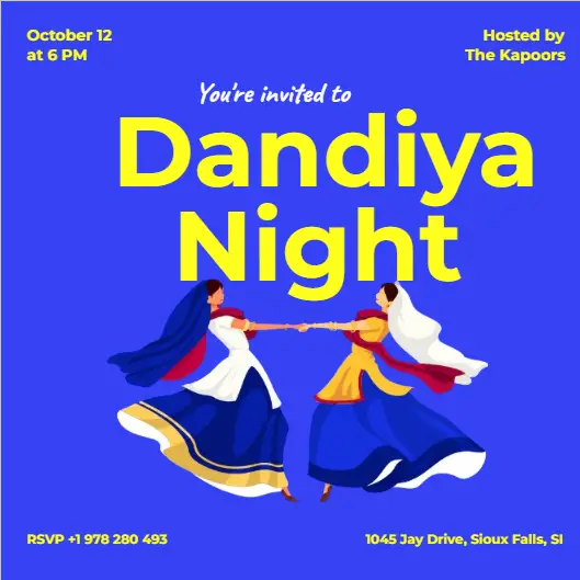 Dandiya Night Invitation