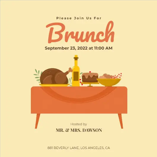Autumn Brunch Invitation