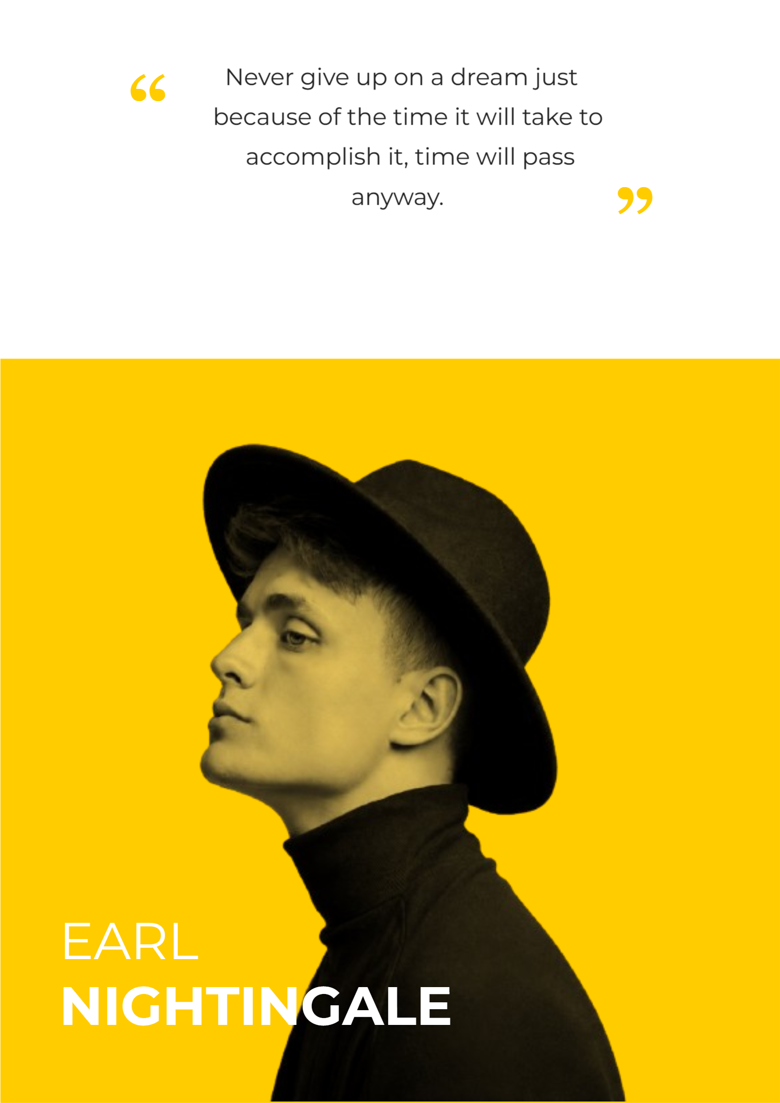 Earl Nightingale Dream Quote Poster