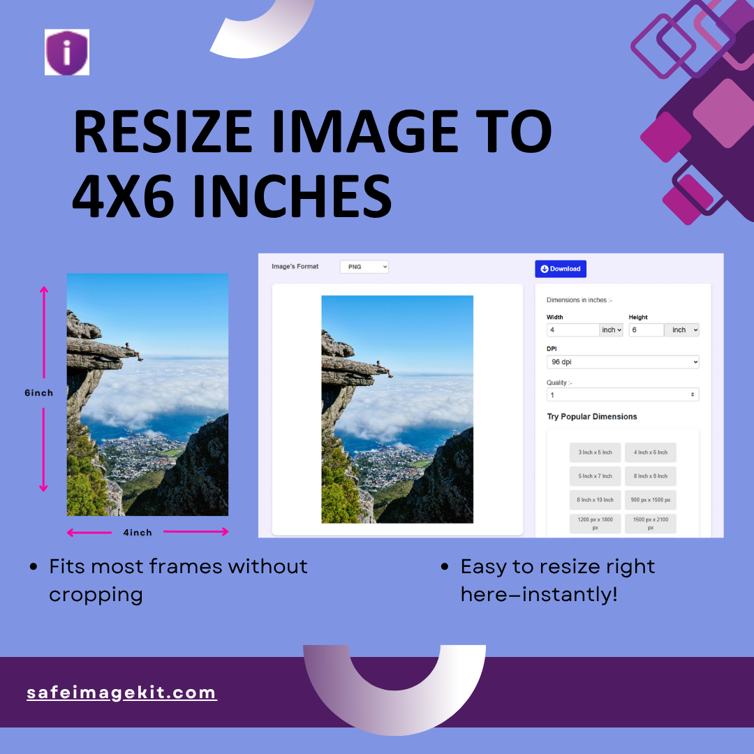 Resize image to 4x6 inches for printing or framing using an online tool.