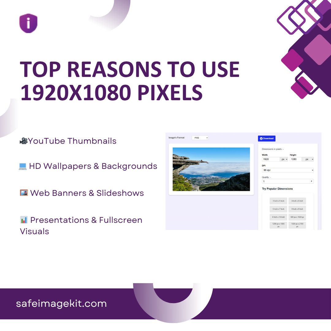 Top uses for 1920x1080 images – YouTube, wallpapers, banners, presentations.