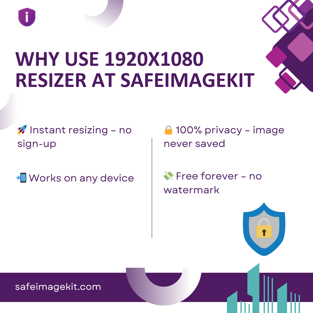 Why use 1920x1080 resizer – free, private, instant resizing on any device.