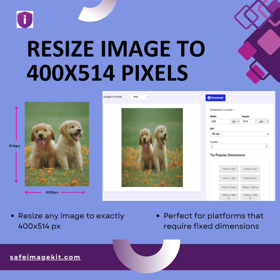Resize image to exact dimensions of 400x514 pixels using online tool.