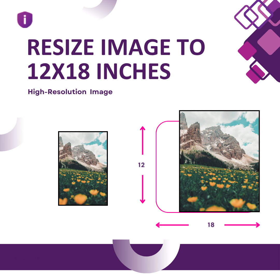 Resize image to 12x18 inches example