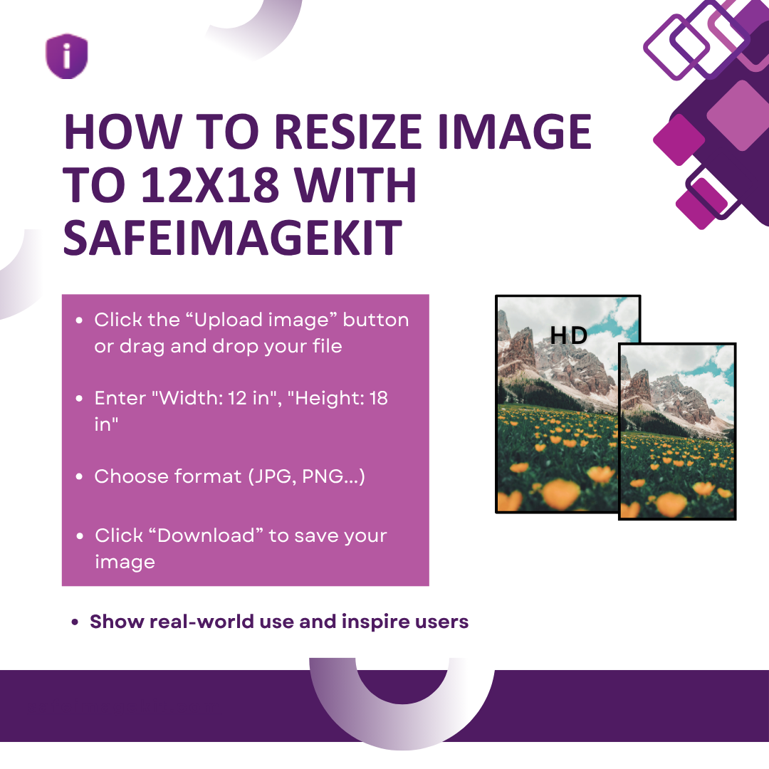 Steps to resize image to 12x18 with SafeImageKit