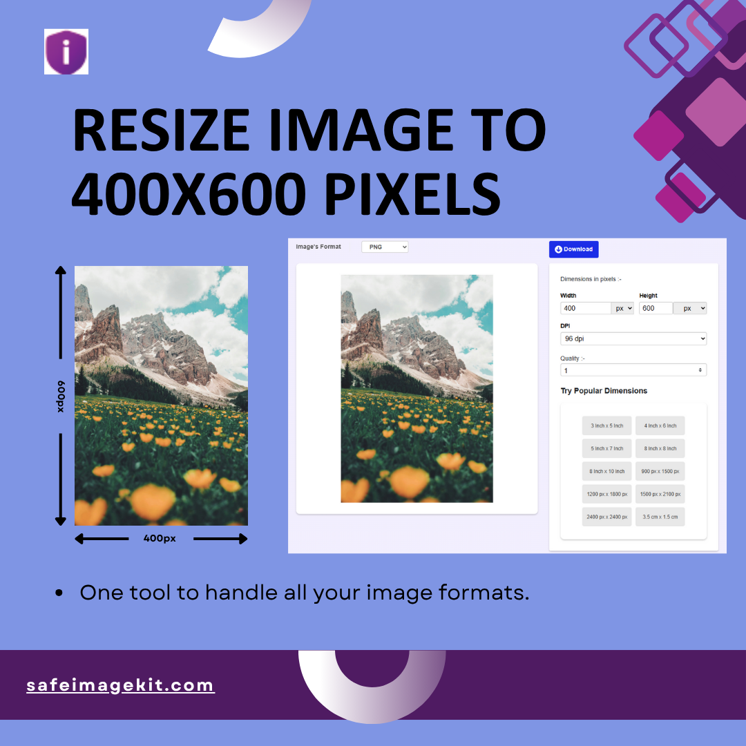 Guide to resizing any image to exactly 400x600 pixels online
