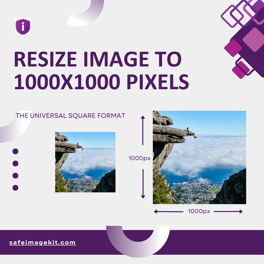 Resize your photo to 1000x1000 pixels in universal square format