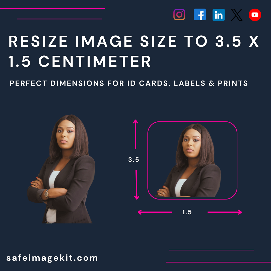 Resize your image to 3.5x1.5 cm instantly for accurate prints